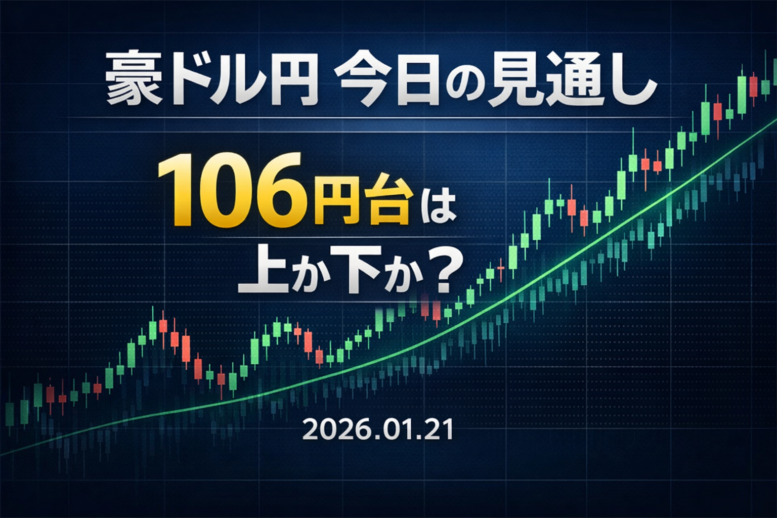 2026年1月21日】豪ドル円（AUD/JPY）今日の見通しと予想｜106円台は上か下か？