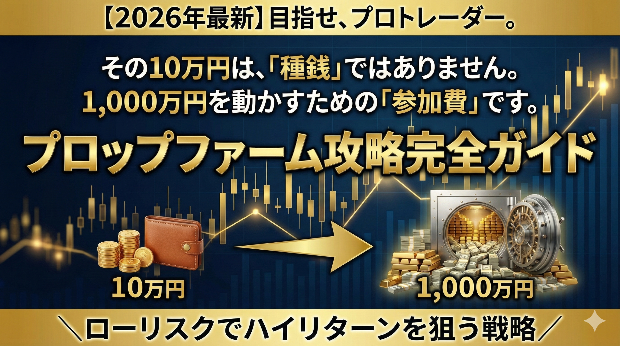 【2026年最新】プロップファーム攻略完全ガイド｜10万円を「種銭」ではなく「参加費」にして1,000万円を動かす戦略