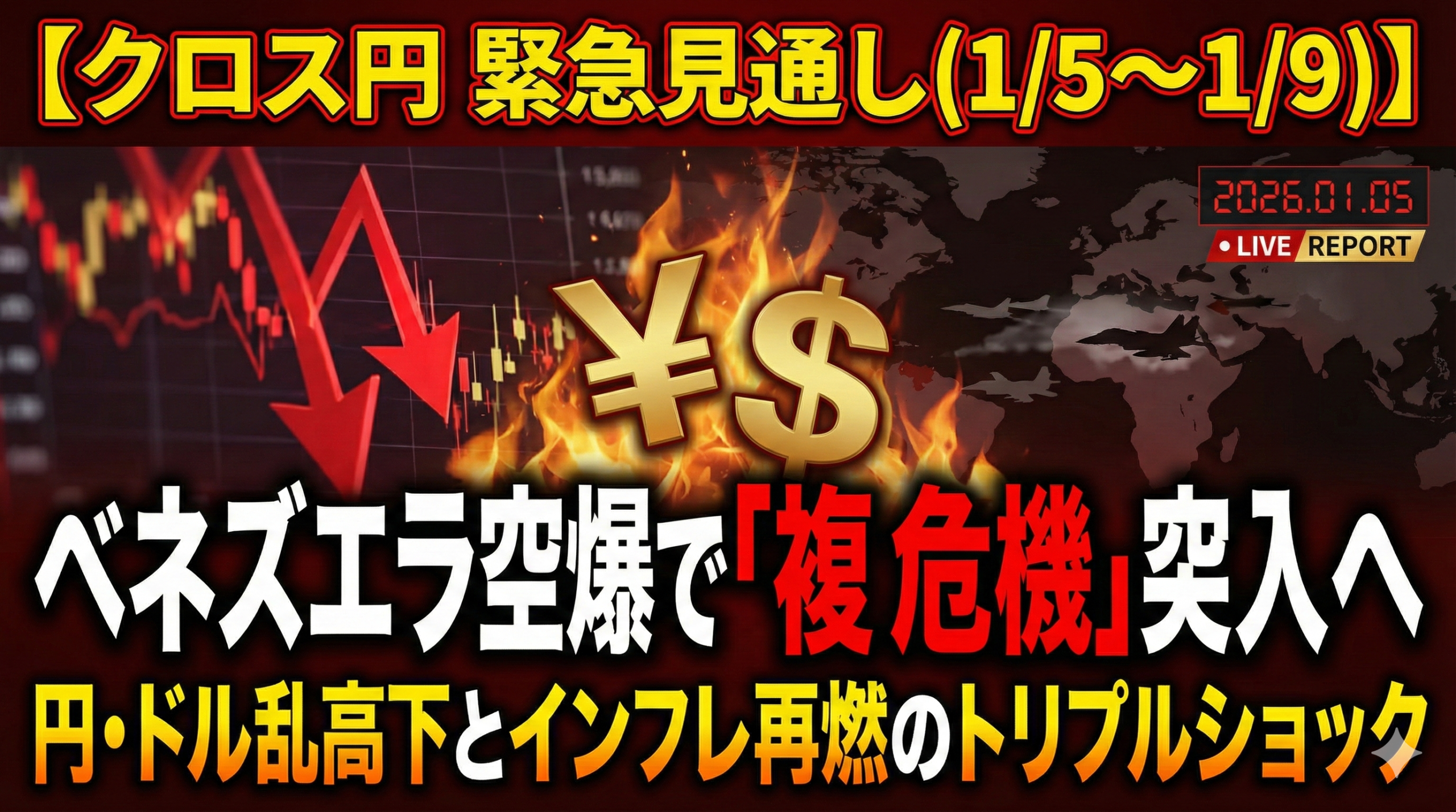 【クロス円 見通し(2026/1/5~1/9)】ベネズエラ空爆で円高・ドル高・資源国通貨安のトリプルショック?