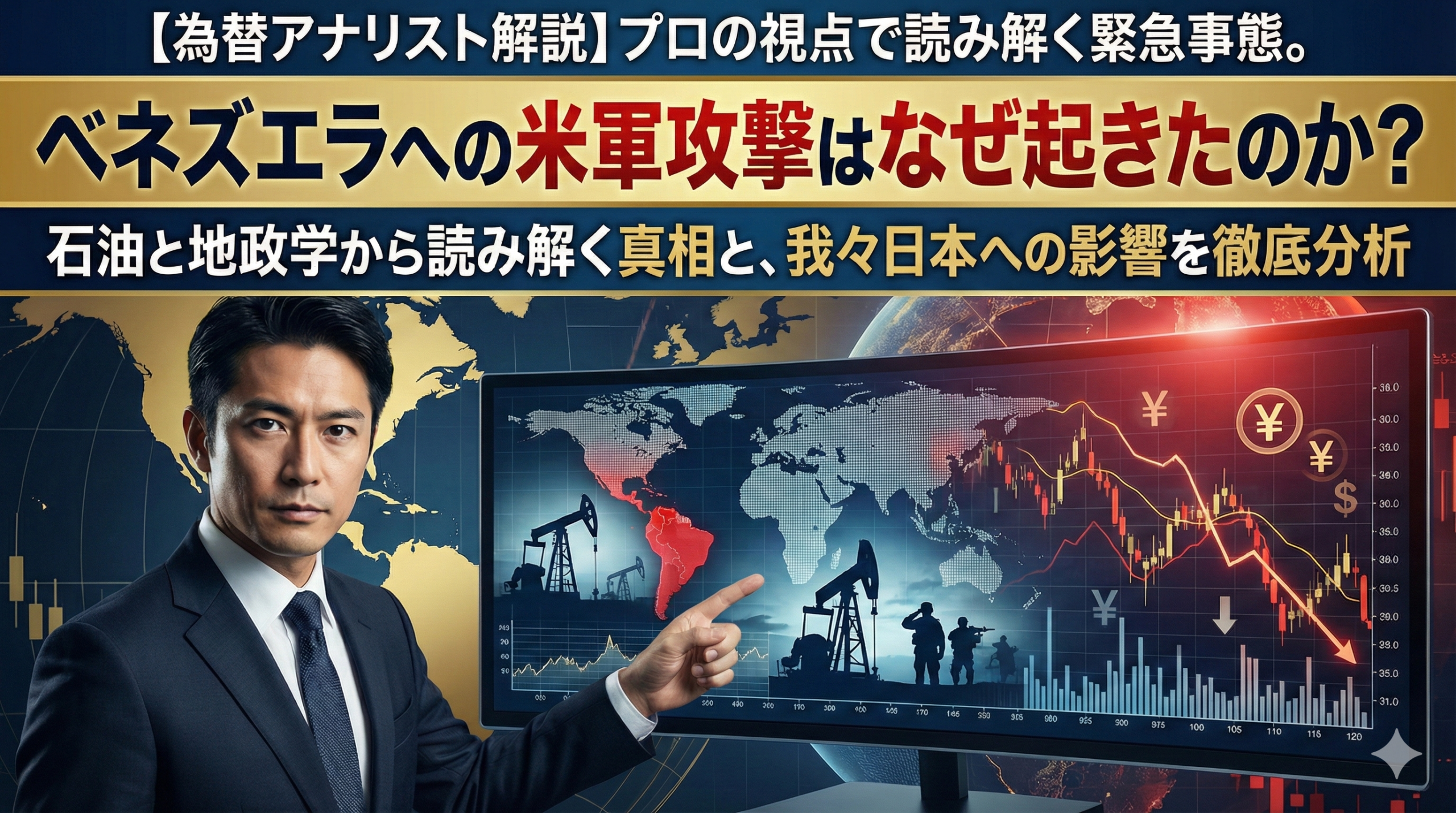 【為替アナリスト解説】ベネズエラへの米軍攻撃はなぜ起きたのか？石油と地政学から読み解く真相と日本への影響